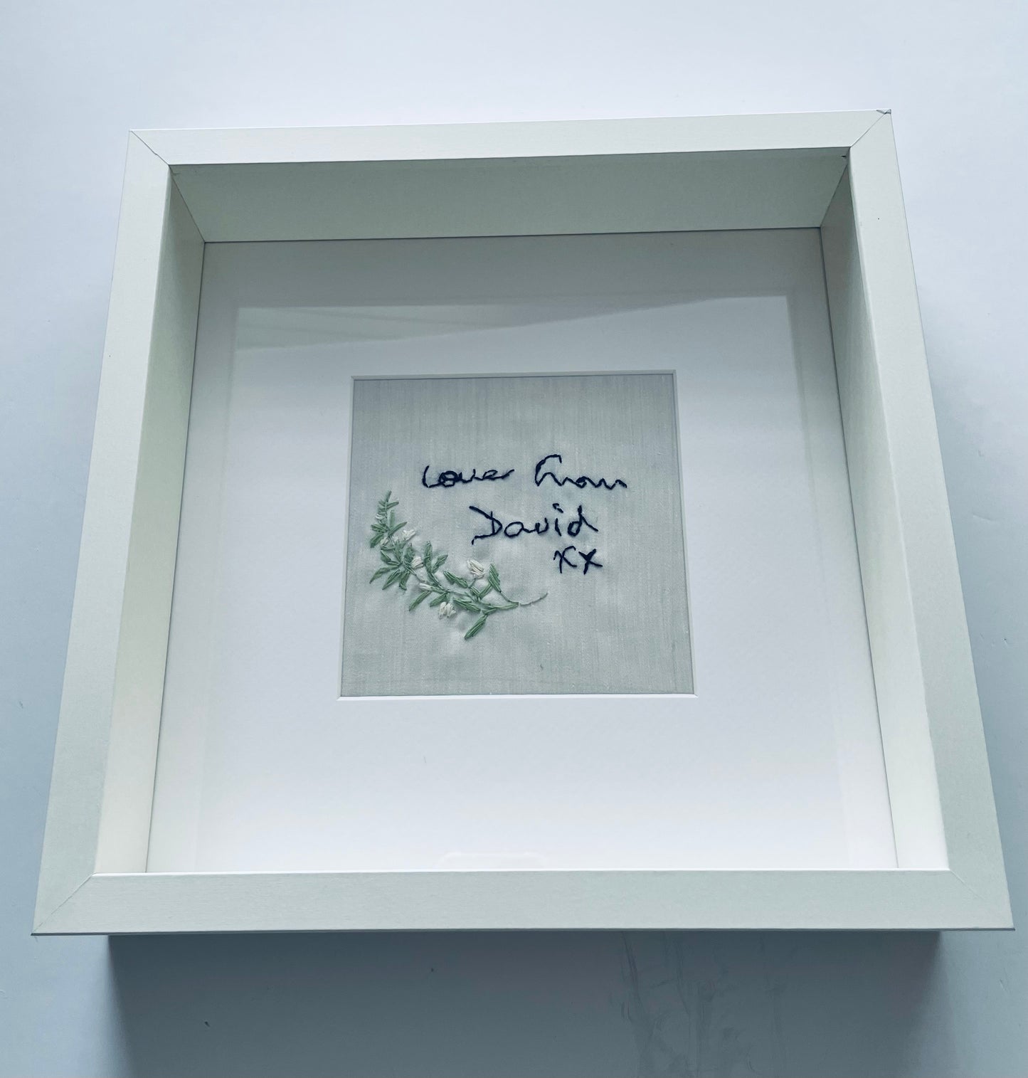Embroidered Handwriting keepsake